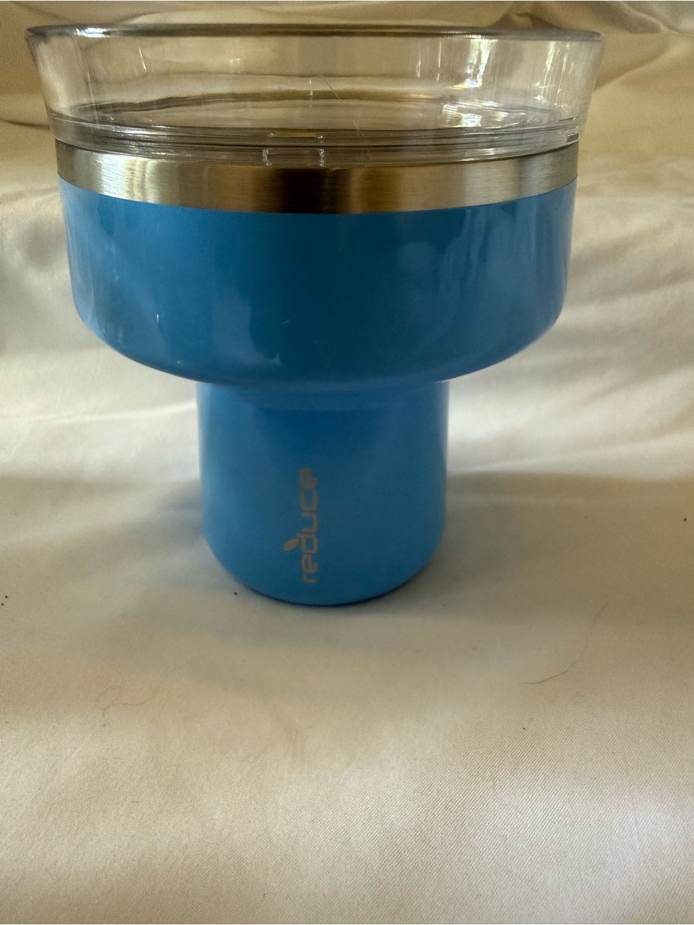 REDUCE Blue Insulated Tumbler with Clear Lid